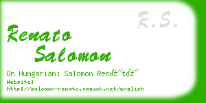 renato salomon business card